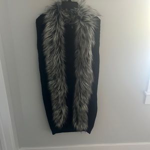 Jessica Simpson fur collar sweater vest